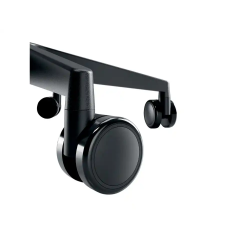 Taburete leitz ergo con asiento triangular 5 ruedas giratorias regulable en altura hasta 59 cm negro