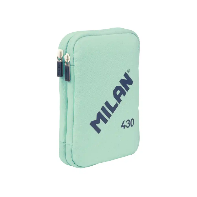 Plumier escolar milan 430 since 1918 doble con accesorios color verde 195x50x130 mm