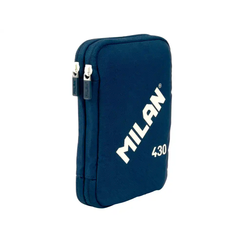 Plumier escolar milan 430 since 1918 doble con accesorios color azul 195x50x130 mm