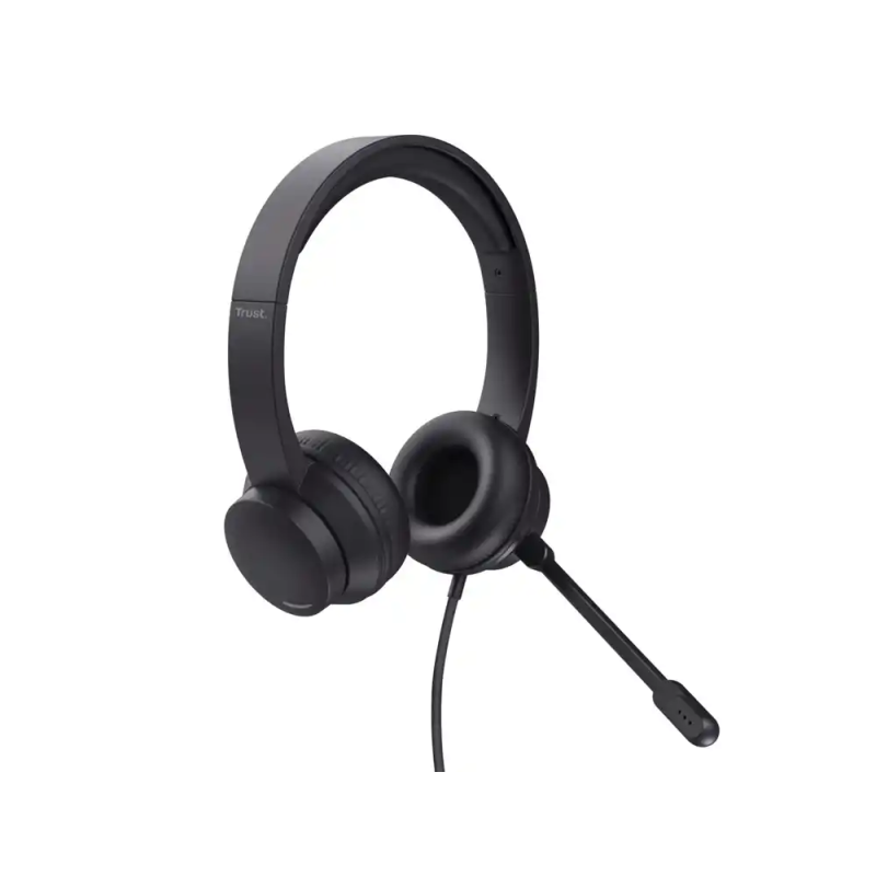 Auricular trust ayda diadema con microfono usb color negro