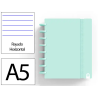 Cuaderno ingeniox foam a5 80h rayado horizontal menta pastel