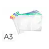 Bolsa multiusos djois zipper con cremallera din a3 pack de 8 unidades colores surtidos