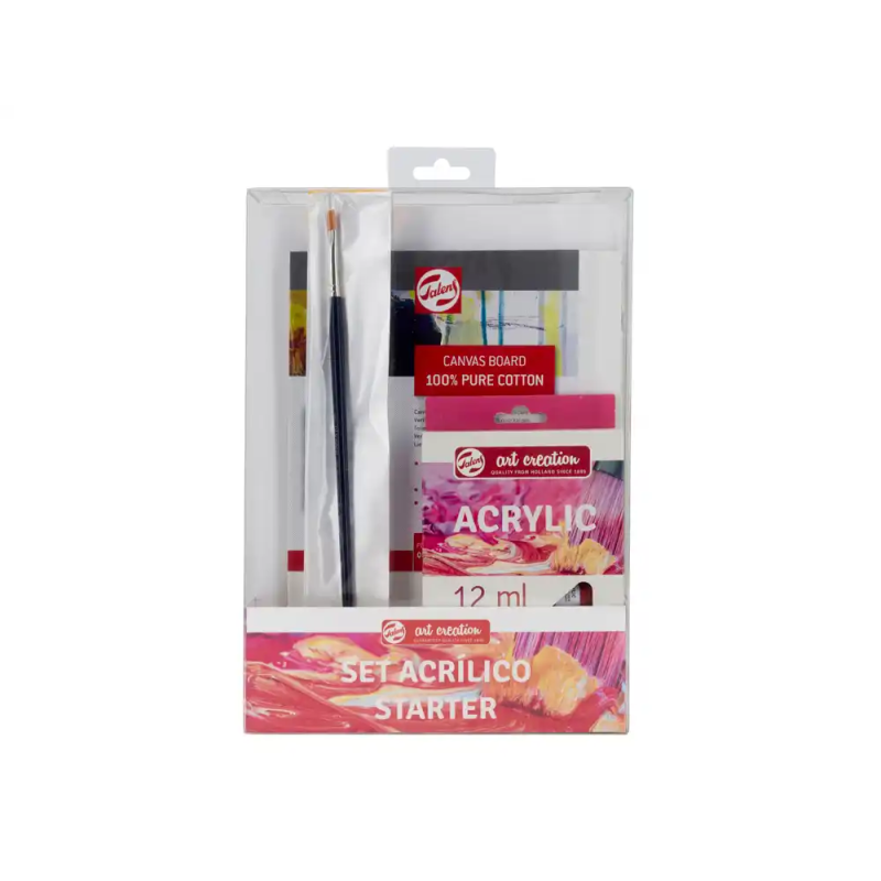Set de iniciacion talens bellas artes tecnica acrilica