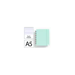Cuaderno ingeniox foam a5 80h rayado horizontal menta pastel
