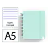 Cuaderno ingeniox foam a5 80h rayado horizontal menta pastel