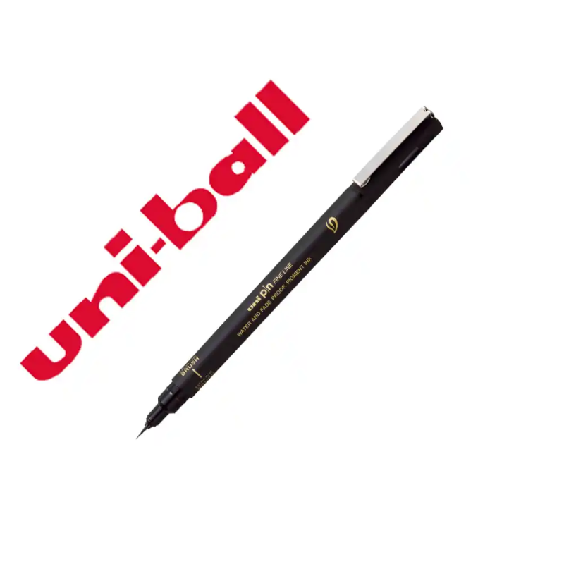 Rotulador uniball pin 500ef punta pincel flexible color negro
