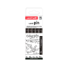 Rotulador uniball pin caligrafico color negro blister de 5 unidades