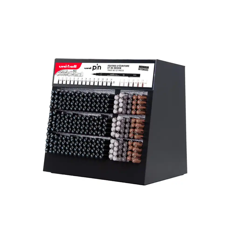 Rotulador uniball pin calibrado micrometrico color negro expositor de 240 unidades