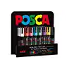 Rotulador uni posca pc-5m/3d marcador de pintura punta conica 1,8-2,5 mm expositor de 36 unidades colores