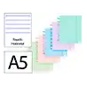 Cuaderno ingeniox foam a5 80h rayado horizontal colores pastel surtidos