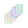 Cuaderno ingeniox foam a5 80h rayado horizontal colores pastel surtidos