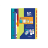 Carpeta con recambio oxford ebinder l&g vivos din a4+ 4 anillas 35 mm recambio 80 h cuadro 5 mm + juego 5
