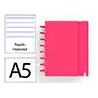 Cuaderno ingeniox foam a5 80h rayado horizontal rojo