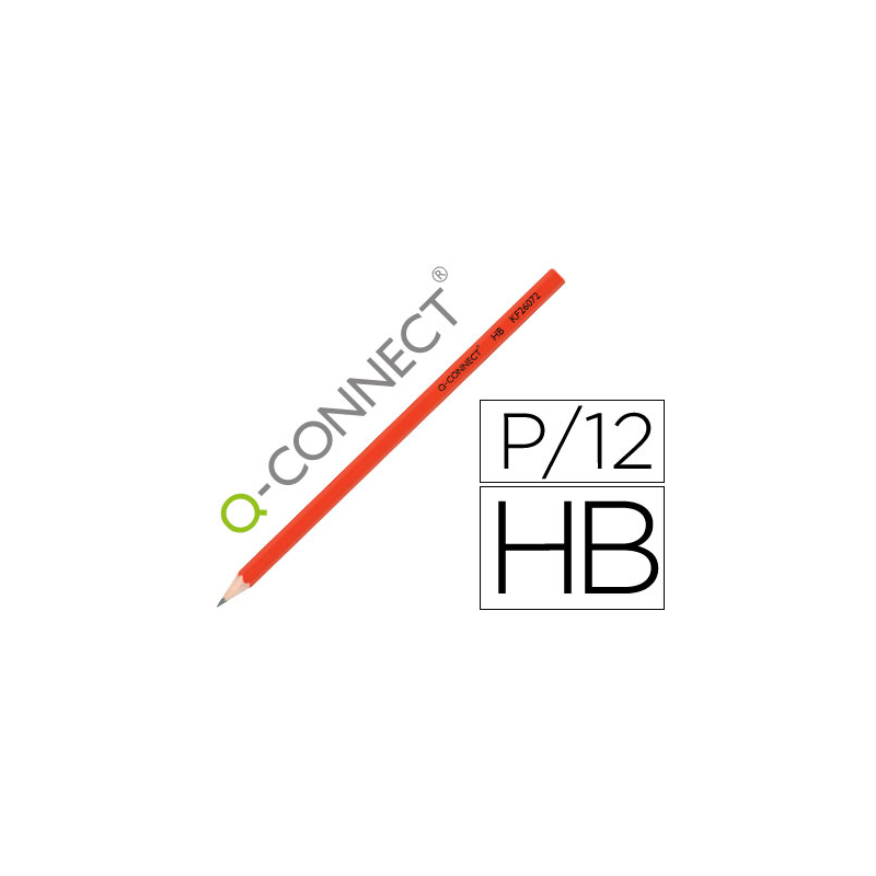 Lapices de grafito q-connect hexagonal sin goma n.2 hb