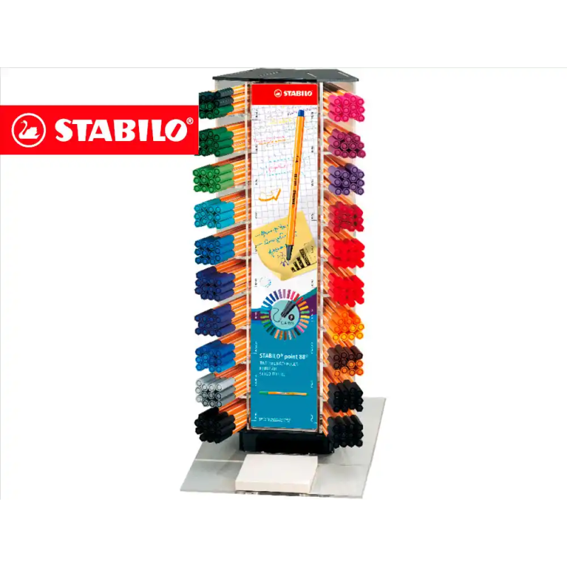Rotulador stabilo punta de fibra point 88 expositor de 240 unidades colores surtidos