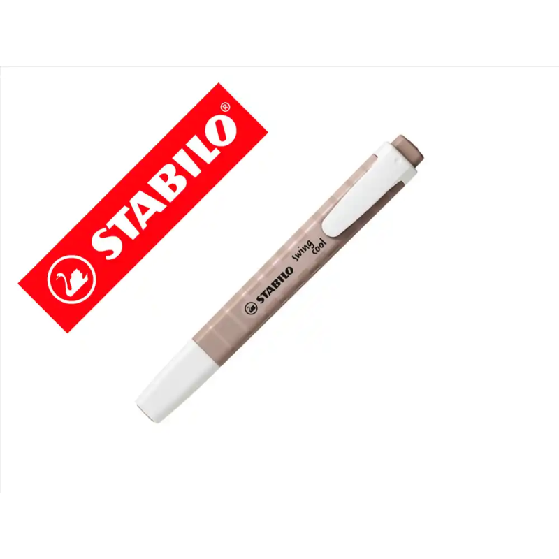 Rotulador stabilo fluorescente fino swing cool nature colors gris calido