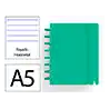 Cuaderno ingeniox foam a5 80h rayado horizontal verde