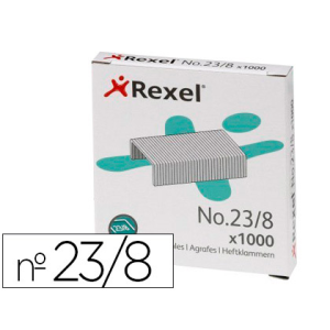 Grapas rexel 23/8 acero...
