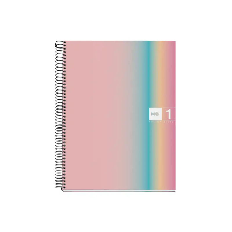 Cuaderno espiral miquelrius din a4 80 hojas 90 gr cuadro 5 mm tapa forrada aurora west