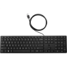 Teclado hp 320k qwerty con cable color negro