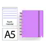Cuaderno ingeniox foam a5 80h rayado horizontal violeta