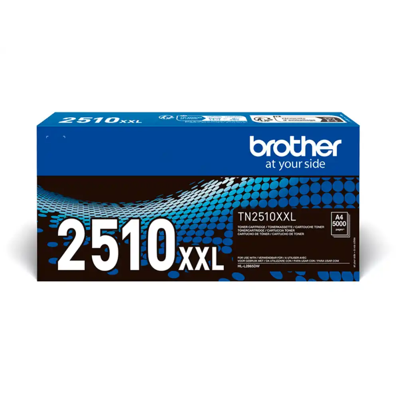 Toner brother tn2510xxl mfc-l2960dw / hl-l2865dw / mfc-l2980dw negro 5000 paginas