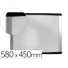 Pizarra blanca bi-office inka magnetica acero lacado marco de aluminio y laterales plastico negro 580x450 mm