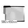 Pizarra blanca bi-office inka magnetica acero lacado marco de aluminio y laterales plastico negro 580x450 mm