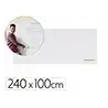 Pizarra blanca bi-office loop magnetica acero lacado sin marco 240x100 cm