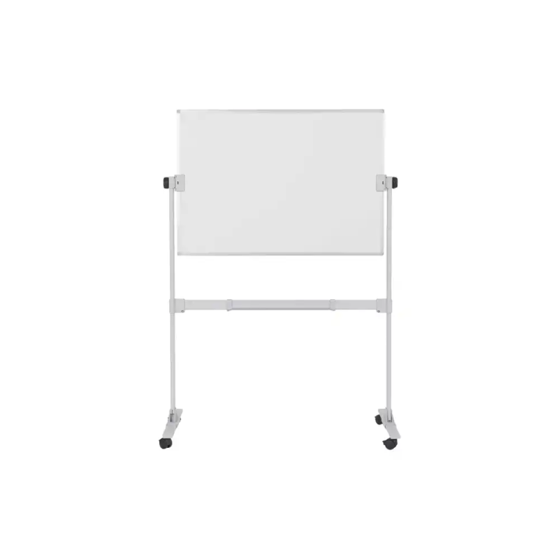 Pizarra blanca bi-office ayda magnetica acero lacado volteable movil 106,5x75 cm