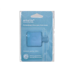 Portaboligrafo autoadhesivo antartik para cuaderno note con elastico hasta 15 mm grosor 1 mm azul claro 40x40