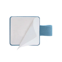 Portaboligrafo autoadhesivo antartik para cuaderno note con elastico hasta 15 mm grosor 1 mm azul claro 40x40