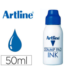 Tinta tampon artline azul...