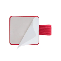 Portaboligrafo autoadhesivo antartik para cuaderno note con elastico hasta 15 mm grosor 1mm fucsia 40x40 mm