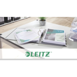 Funda multitaladro leitz con fuelle din a4 con refuerzo 170 mc cristal pack de 10 unidades