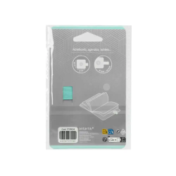 Portaboligrafo autoadhesivo antartik para cuaderno note con elastico hasta 15 mm grosor 1mm gris y turquesa