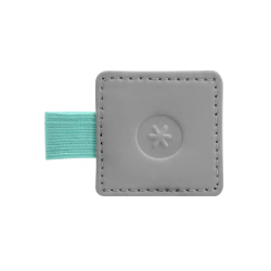 Portaboligrafo autoadhesivo antartik para cuaderno note con elastico hasta 15 mm grosor 1mm gris y turquesa