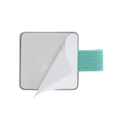 Portaboligrafo autoadhesivo antartik para cuaderno note con elastico hasta 15 mm grosor 1mm gris y turquesa