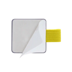 Portaboligrafo autoadhesivo antartik para cuaderno note con elastico hasta 15 mm grosor 1mm morado y amarillo