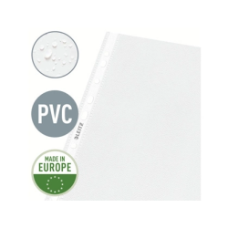 Funda multitaladro leitz con fuelle din a4 con refuerzo 170 mc cristal pack de 10 unidades