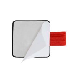 Portaboligrafo autoadhesivo antartik para cuaderno note con elastico hasta 15 mm grosor 1mm negro y rojo