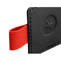 Portaboligrafo autoadhesivo antartik para cuaderno note con elastico hasta 15 mm grosor 1mm negro y rojo