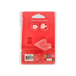 Portaboligrafo autoadhesivo antartik para cuaderno note con elastico hasta 15 mm grosor 1mm rojo 40x40 mm