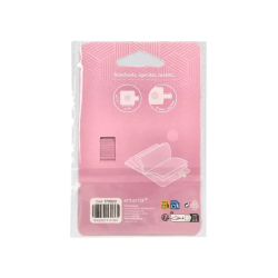 Portaboligrafo autoadhesivo antartik para cuaderno note con elastico hasta 15 mm grosor 1mm rosa 40x40 mm