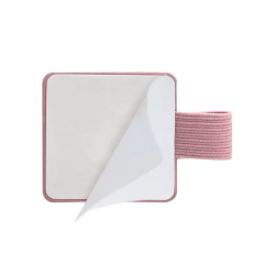 Portaboligrafo autoadhesivo antartik para cuaderno note con elastico hasta 15 mm grosor 1mm rosa 40x40 mm