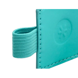 Portaboligrafo autoadhesivo antartik para cuaderno note con elastico hasta 15 mm grosor 1mm turquesa 40x40