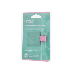 Portaboligrafo autoadhesivo antartik para cuaderno note con elastico hasta 15 mm grosor 1mm turquesa y rosa