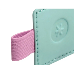 Portaboligrafo autoadhesivo antartik para cuaderno note con elastico hasta 15 mm grosor 1mm turquesa y rosa