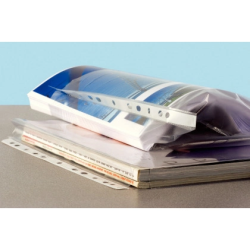 Funda multitaladro leitz con fuelle din a4 con refuerzo 170 mc cristal pack de 10 unidades