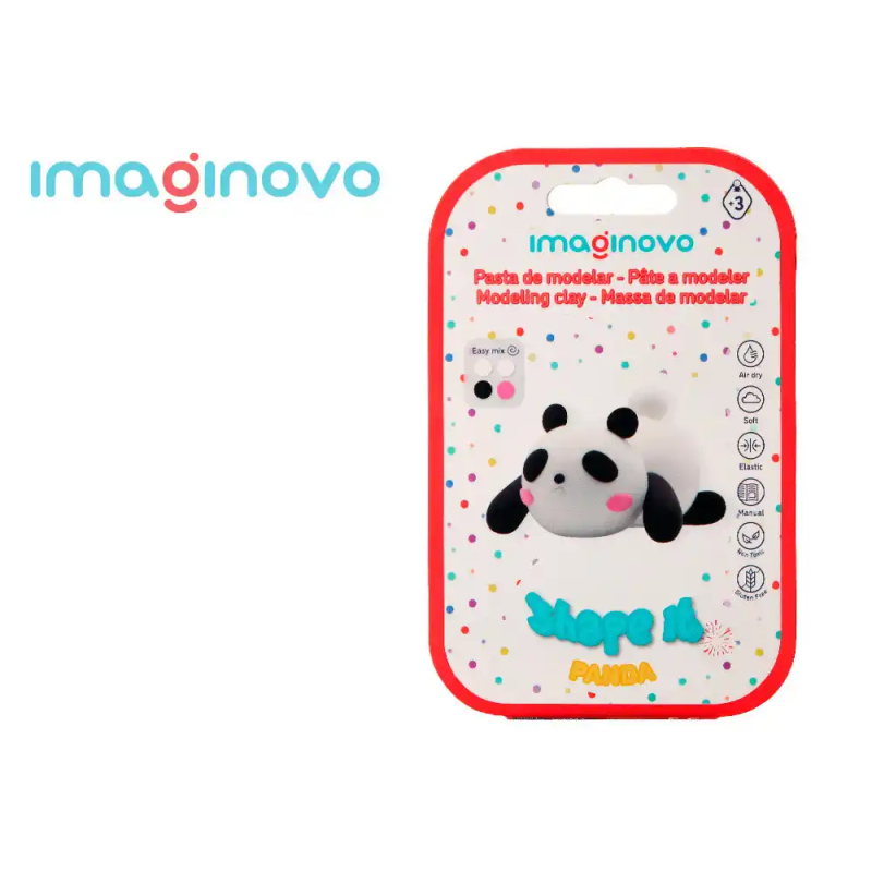 Pasta para modelar imaginovo de secado al aire set de colores surtidos con instrucciones panda